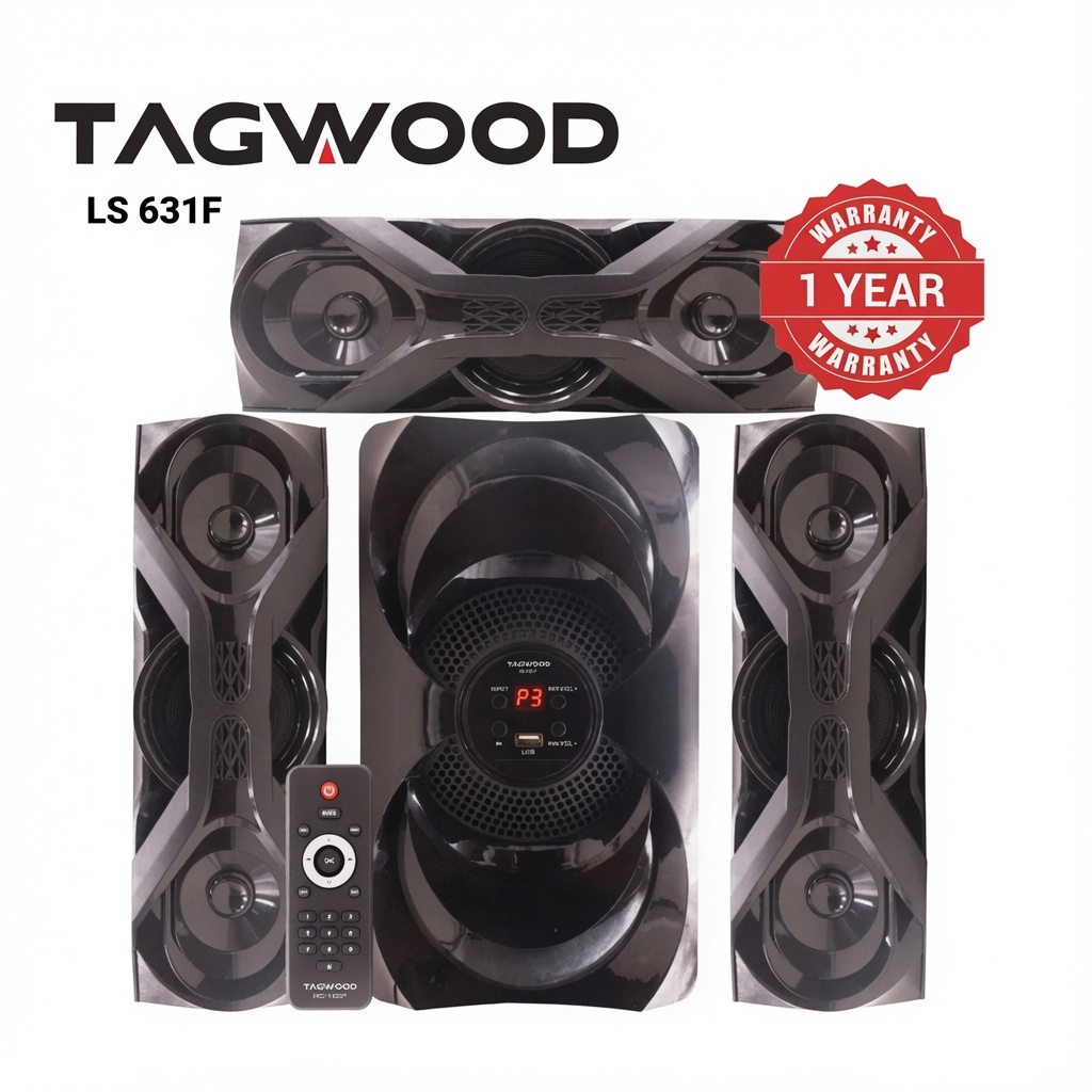 Tagwood LS-631F 3.1CH Bluetooth Home Theater System
Woofer Subwoofer | BT/USB/SD/FM | Hi-Fi Bass Speaker