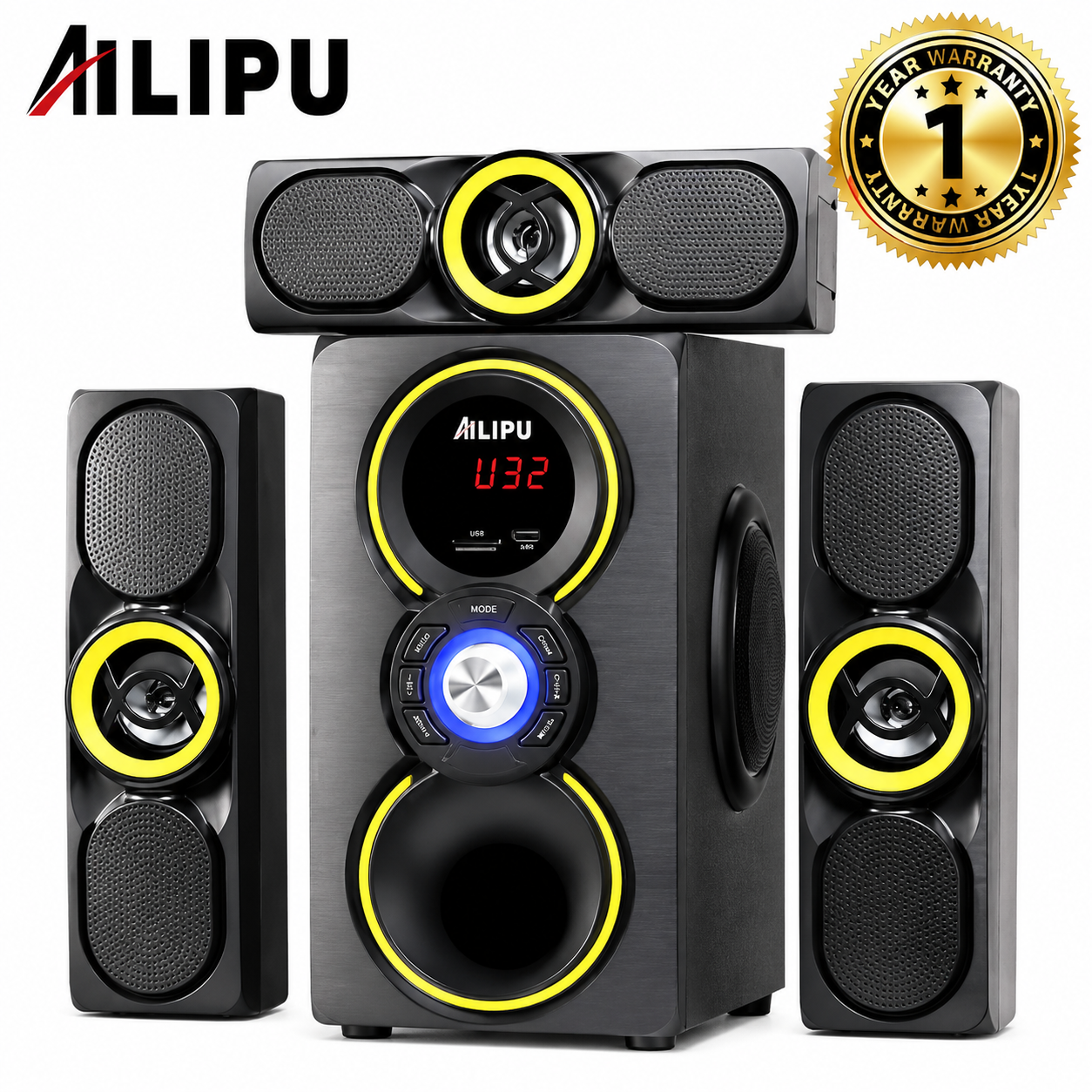 AILIPU KL-6310 AD 3.1CH Woofer Subwoofer Multimedia Home Theater Speaker System Bluetooth,USB /SD /FM