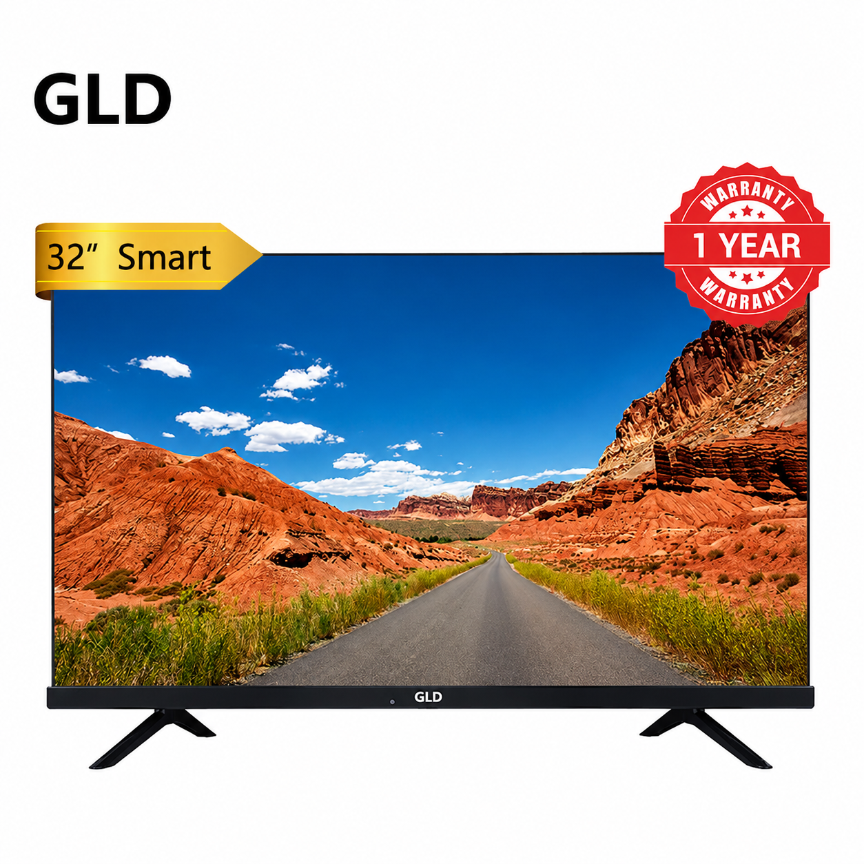 Gld 32" INCH Frameless Smart Android TELEVISION AND DIGITAL TV, App store, Inbuilt decoder, Neflix,YouTube(1 Year Warranty)+FREE TV Guard+Extension+BRACKET