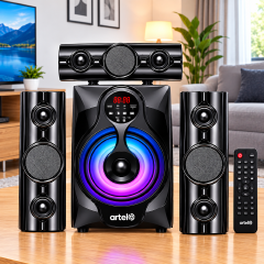 Artel AT-102 3.1 Channel Multimedia Speaker System – Powerful Bass, Bluetooth, USB, SD & FM Radio