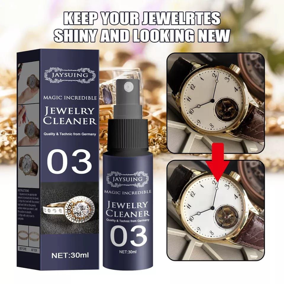 Versatlle detergent and decontamination jewelry cleaner.30ML Set jewelry  dial cleaning spray for cleaning gold and diamond watches, rings, bracelets and necklace .Effective for dust and rust removal.