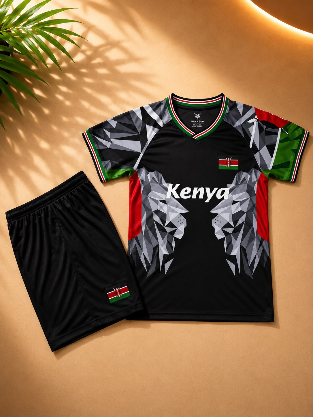 NEW KIDS KENYA NATIONAL TEAM FOOTBALL 2 IN1 JERSEY AND SHORTS SET. 2 PIECE FOOTBALL KIT DESIGNED FOR COMFORT AND PERFORMANCE,FEATURING AN OFFICIAL INSPIRED KENYA GRAPHICS  MADE FROM LIGHTWEIGHT FABRIC