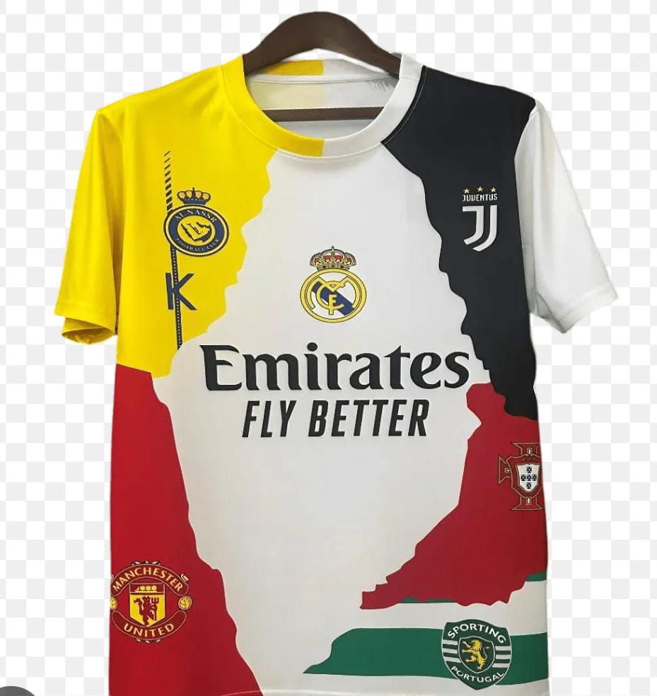 NEW  KIDS MULTICOLOR  2 PIECE FOOTBALL JERSEY AND SHORTS SET. KIDS FOOTBALL JERSEY AND SHORTS PREMIUM SPORTSWEAR ,FEATURING A UNIQUE MULTI STYLE MASHUP DESIGN WITH LIGHTWEIGHT AND BREATHABLE FABRIC.