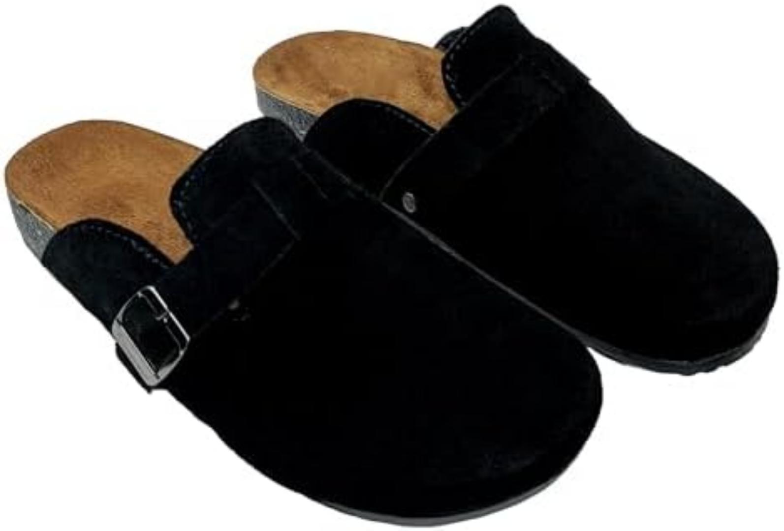 BULLIANT Clogs Slippers Sandals Nurse Work Shoes Men Women,Fleece-Lined Upper+Memory FOAD Cushioned Cork-Footbed