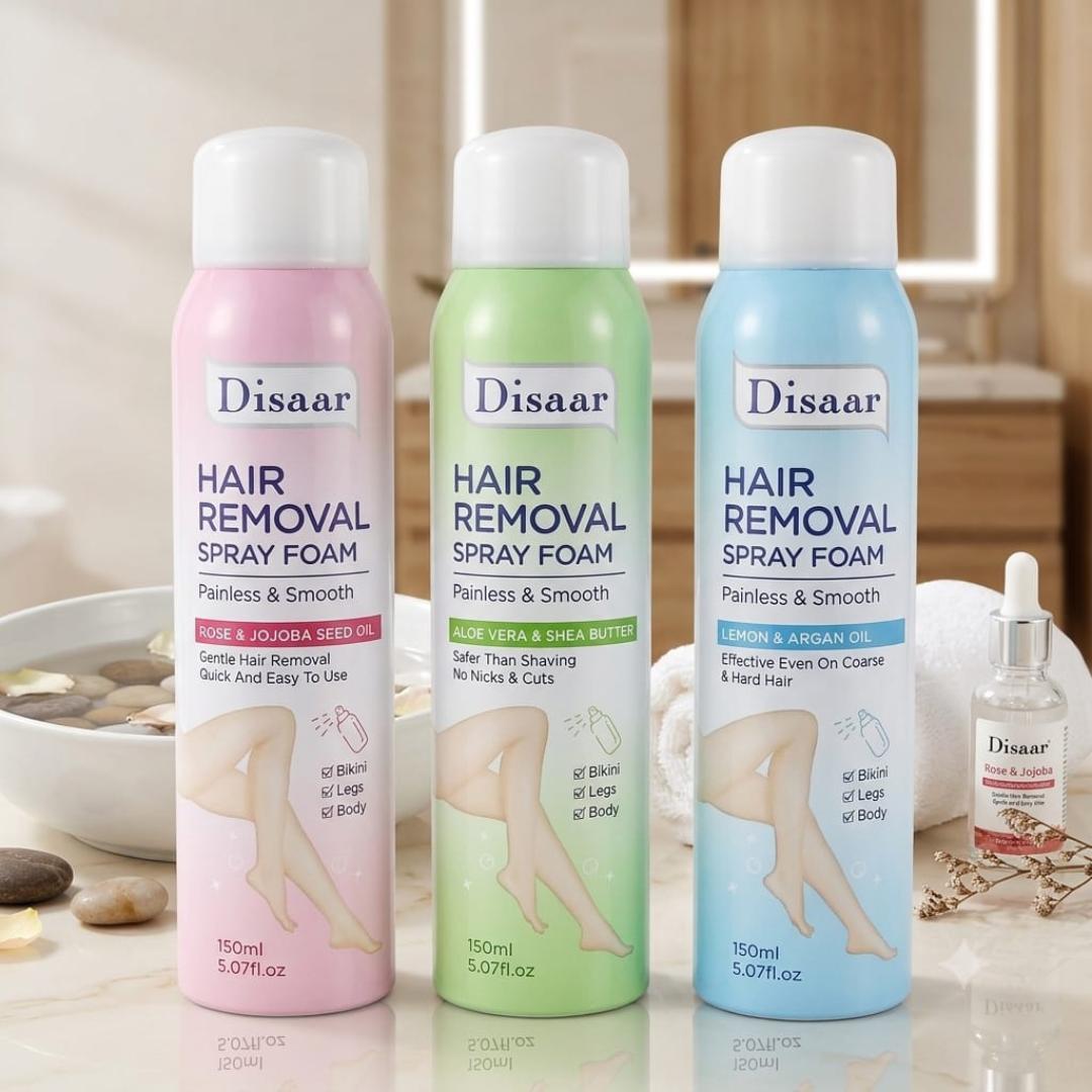 Disaar Hair Removal Spray Blue Fast Painless Hair Remover For Men And Women Smooth Skin Spray Safe Gentle Formula For Legs Arms Underarms Bikini Area Long Lasting Hair Removal Spray 150ml