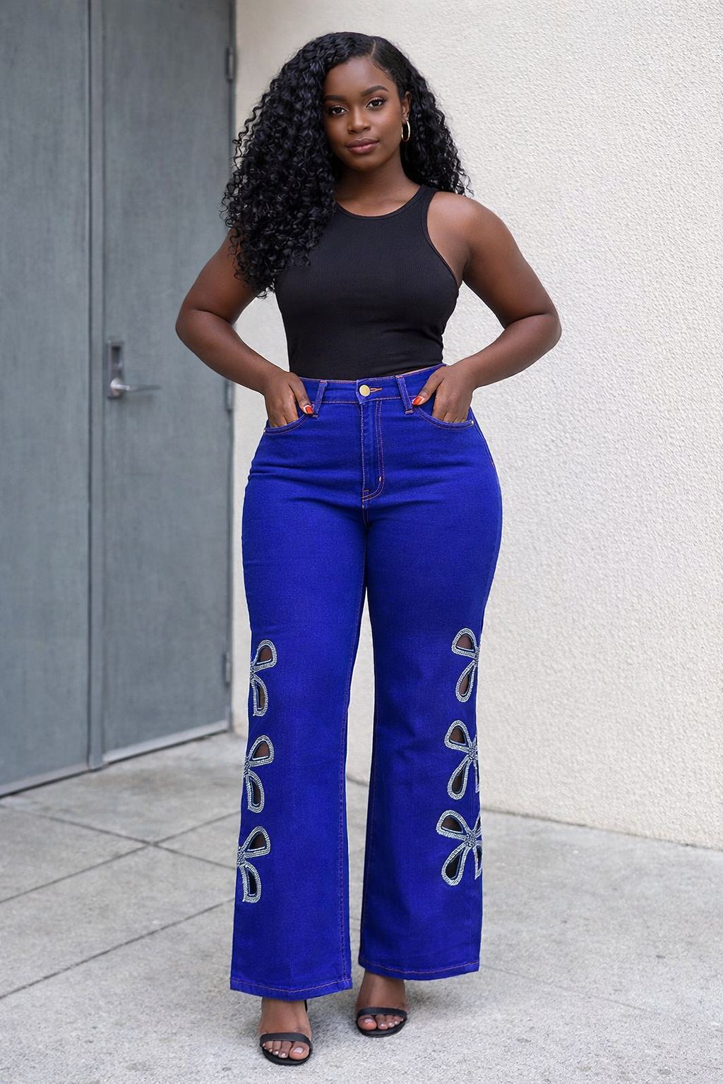 Women Skinny Jeans High Waist Stretch Denim Pants Trendy Elegant Office Wear Casual Streetwear Fashion Slim Fit Comfortable Stylish Ladies Trousers for Work Party Daily Wear Classic Blue Jeans