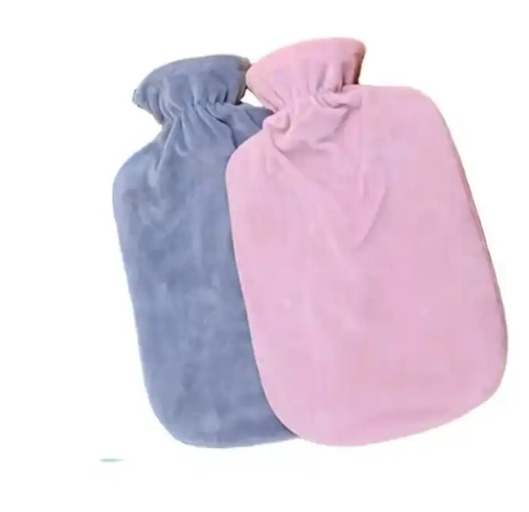 2L Hot Water Bottle Thick Rubber Warm Set hot Water Bag with Cover BLUE (1pc)