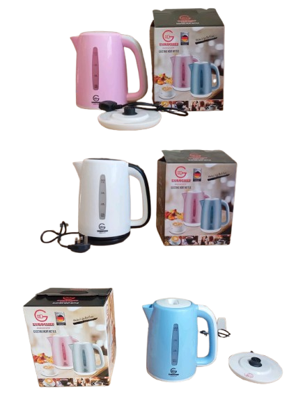 2.0 L Eurochef Plastic Electric Kettle – Fast Boil Cordless Water Kettle with Auto Shut-Off, Dry Boil Protection & 360° Swivel Base