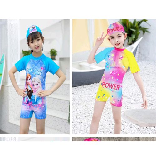 Premium Cartoon Kids Colourful Swimming Costume – Comfortable Quick-Dry Skin-Friendly Swimwear with Modest Design for Boys Beach, Pool & Water Fun