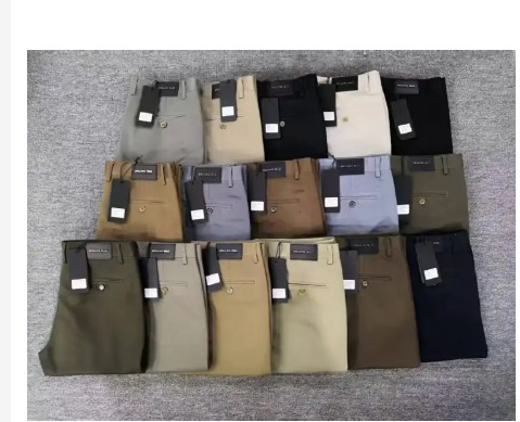Premium Men's Casual Cotton Chino Trousers – Slim Fit Stretch  break rules Khaki Pants, Comfortable Business Casual & Everyday Wear Trousers for Men