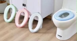 Portable Mini USB Rechargeable Toilet Bowl Night Light – Cute LED Toilet Seat Light with Motion Sensor for Bathroom & Kids