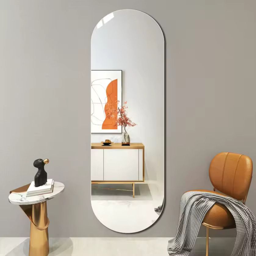 Peel and Stick Unbreakable Full Length Wall Mirror 40x150cm – Self Adhesive Dressing Mirror for Bedroom Bathroom Gym & Home Décor