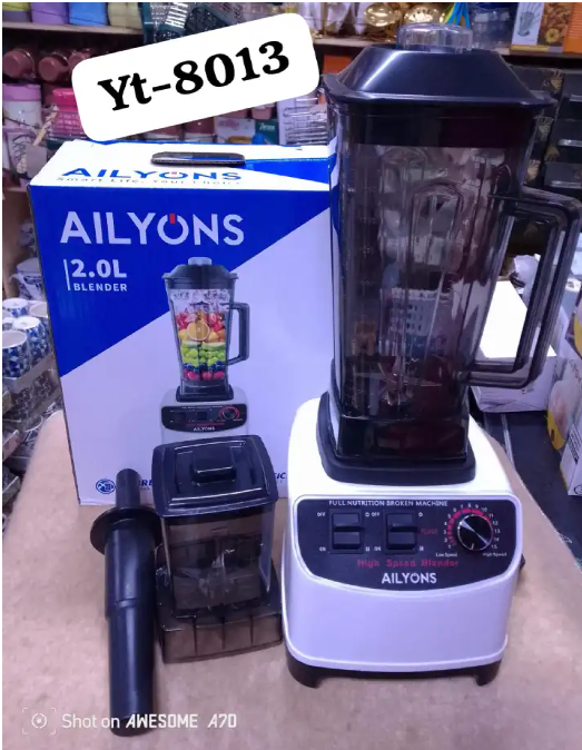 2 Litres AILYONS 2 In 1 Heavy Duty Commercial Blender YT-8013 – High Power Smoothie Juice Mixer Grinder Food Processor Kitchen Appliance