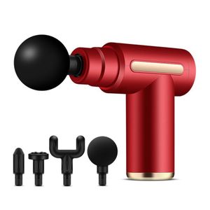 4 Head Physiotherapy Massage Gun Rechargeable Deep Tissue Massager 6 Speed Muscle Recovery Percussion Massage Device