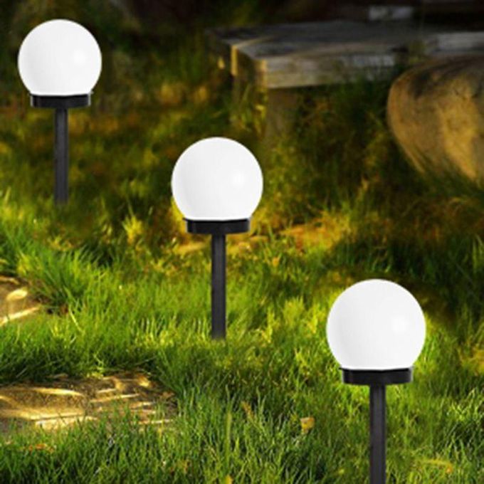6-Piece Outdoor Solar Ball Stake Lights - Waterproof LED Globe Garden Lights - Decorative Solar Pathway Lighting for Lawn, Patio, Yard, and Walkways