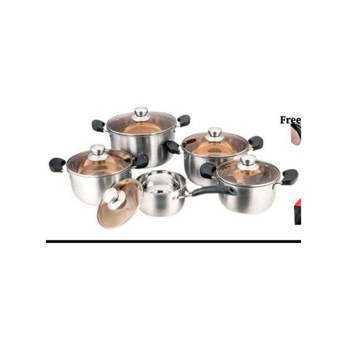 10PC James pot Stainless Cookware set