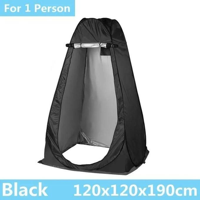 Instant Pop Up Camping Tent - Waterproof, Windproof & UV-Resistant Camping Shelter with Easy Automatic Setup, perfect to use as a bathroom, toilet, changing room during outdoor activities-BLACK