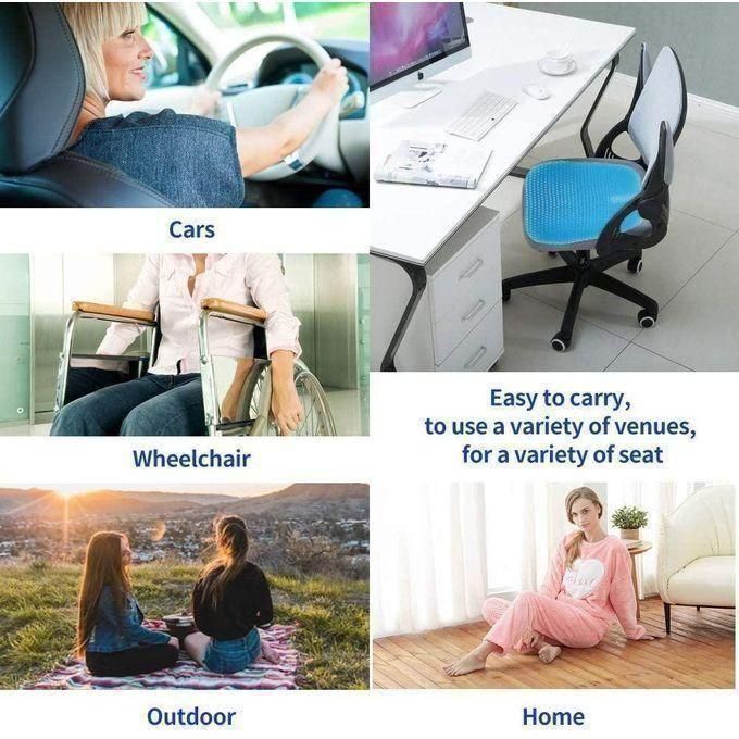 Seat Cushion, Egg Sitter Support Cushion, Airflow Orthopedic Design Seat Pad, Cooling Grid Honeycombs Sitter Back Support Cushion For Wheelchair, Car, Office