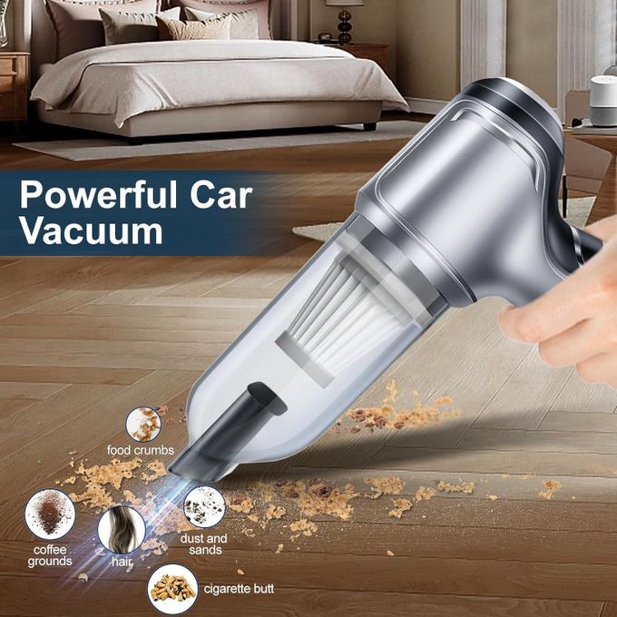 2-in-1 Wireless Car Vacuum Cleaner & Air Duster - 21000PA Suction, Portable, Rechargeable, Compact
