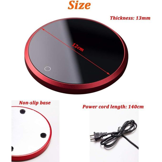 Smart USB Coffee Mug Warmer – Portable Electric Beverage Heater with Touch Control – Universal Compatibility for Glass, Ceramic, and Metal Mugs