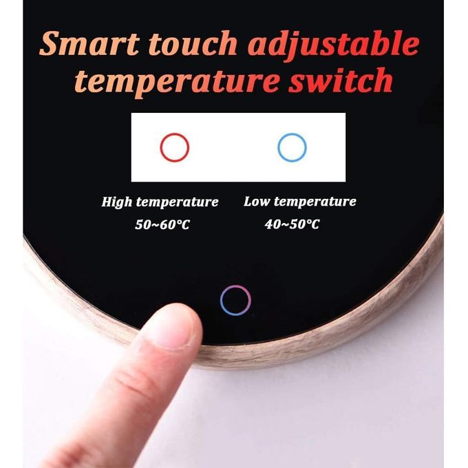 Smart USB Coffee Mug Warmer – Portable Electric Beverage Heater with Touch Control – Universal Compatibility for Glass, Ceramic, and Metal Mugs