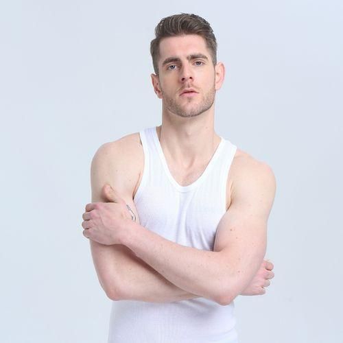 3-Pack Men's Cotton Vests – Black, Gray, White – Soft Sleeveless Undershirts (Sizes M-3XL)