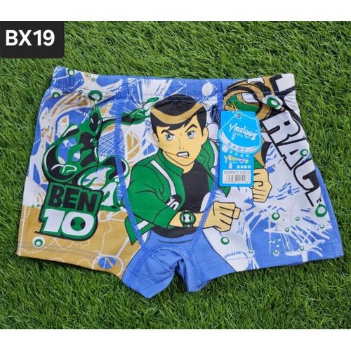 3PCS Boys Ben 10 Boxers – 3-Pack High Quality Cotton Printed Underwear for Kids (Multi-Design