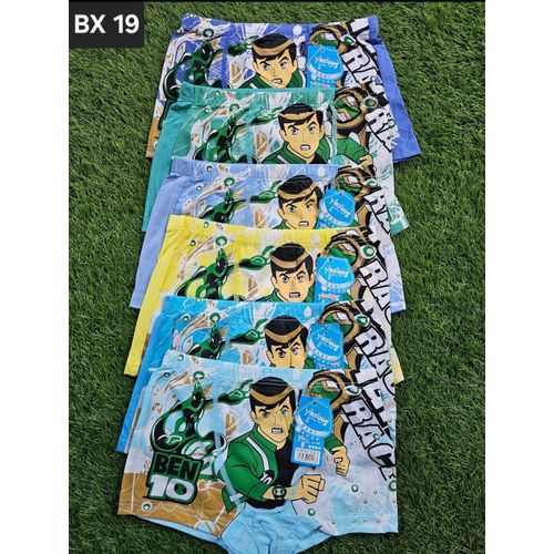 3PCS Boys Ben 10 Boxers – 3-Pack High Quality Cotton Printed Underwear for Kids (Multi-Design