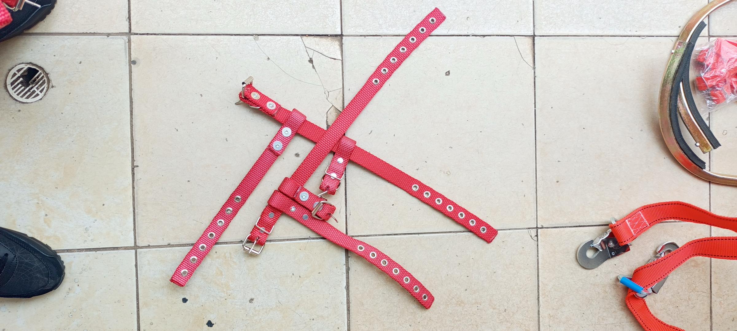 Climber straps (or climber pads) secure concrete or wood pole climbing irons tightly to your calves