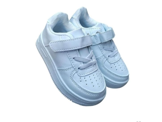 All-white Sneakers.cute Airforce 1 Spring Autumn Boys Girl's Kids White Fashion Casual Shoes Non-slip Sneakers Sports Shoes PVC Unisex Print Rubber Mesh.