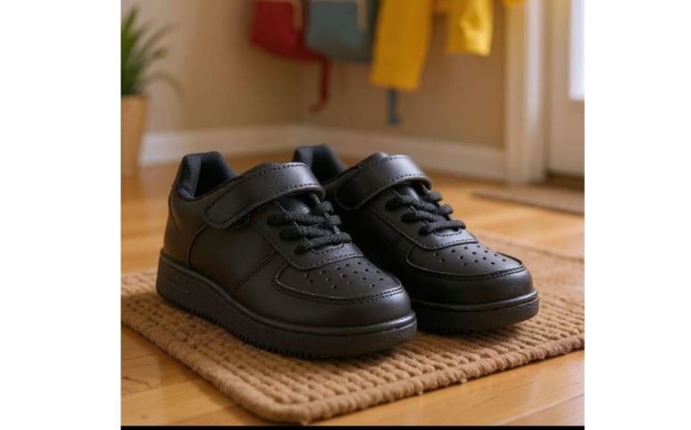 All Black-Sneakers.cute Airforce 1 Spring Autumn Boys Girl's Kids White Fashion Casual Shoes Non-slip Sneakers Sports Shoes PVC Unisex Print Rubber Mesh.