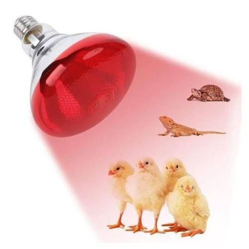 Infrared Red Chicken Bulb, Heat Lamp For Chickens Coop Brooder And Reptile Heat Bulb Light