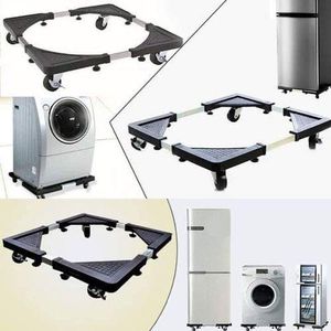 Detachable universal roller refrigerator base bracket, refrigerator handcart bracket, adjustable and extendable storage rack, suitable for home kitchens