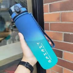 New 750/1000ML Water Bottles Sports Water Bottle with Time Marker Leakproof Water Cups for Outdoor Travel Fitness Drinkware Unisex