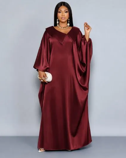 Women Long Sleeve Elegant Kaftan Dera Free Size Luxury Maxi Dress Classy Modest Fashion Outfit Comfortable Flowing Gown Rich Elegant Look for Parties Events and Daily Wear