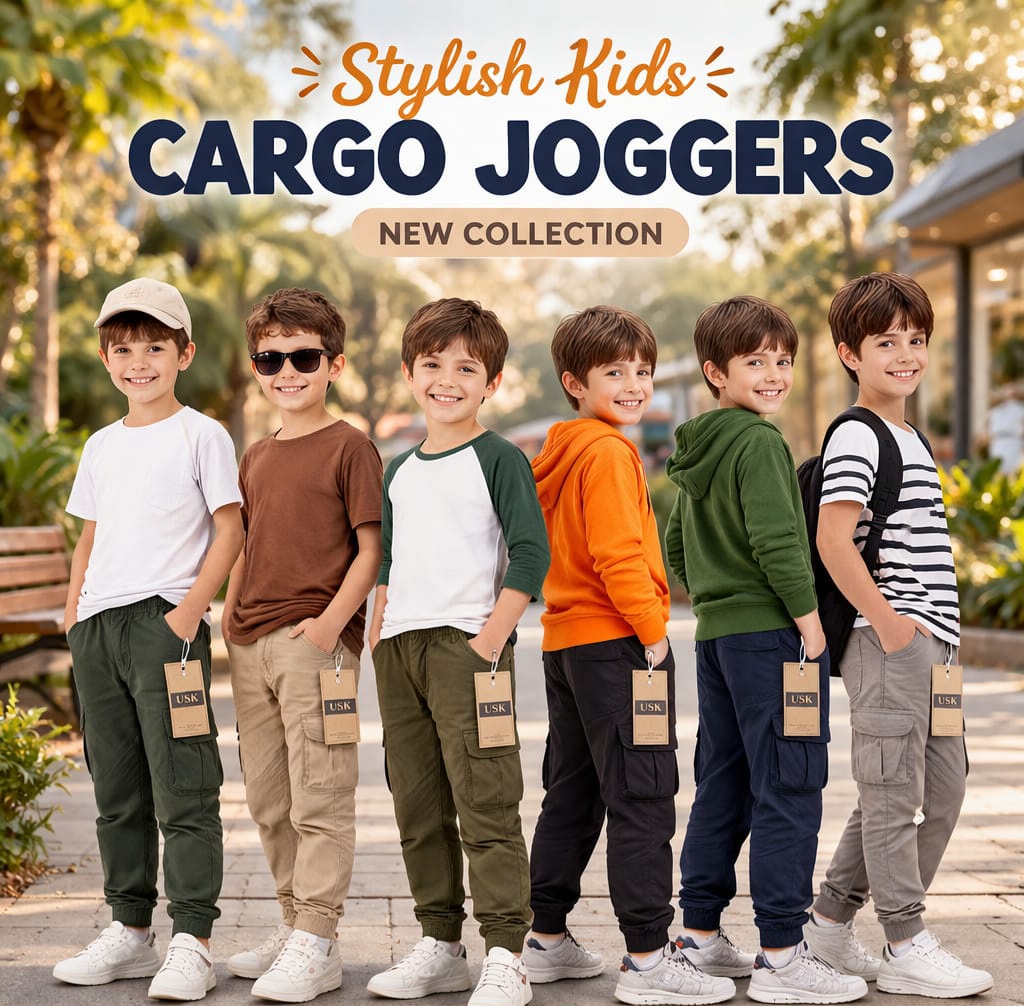 Kids Boys Good Quality Cargo Pants size 22-30 Comfortable Multi Pocket Trousers Durable Casual Fashion Pants Stylish Outdoor School Playwear for Active Children