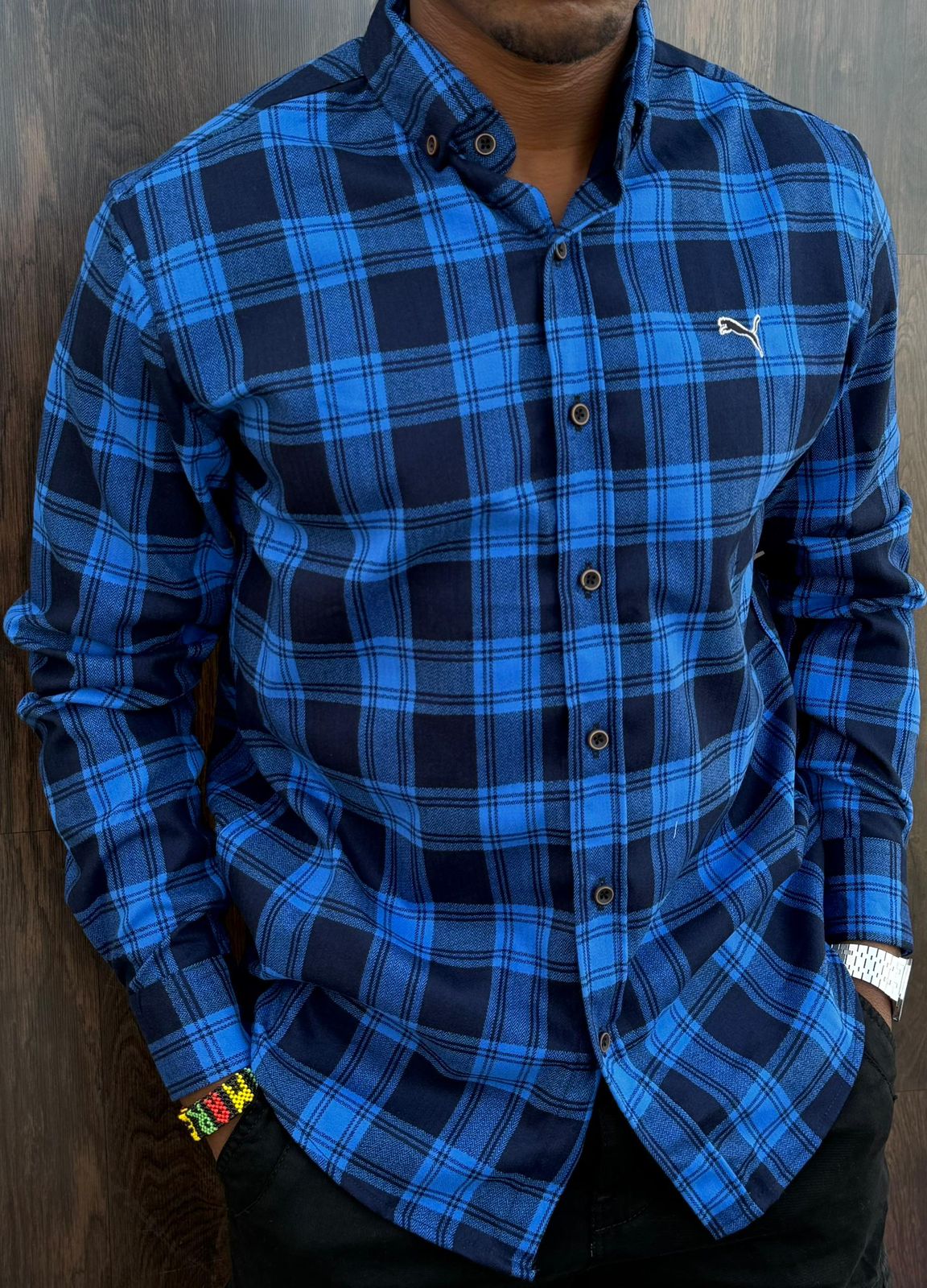 Men’s Casual Checked Long Sleeve Shirt Premium Cotton Plaid Button Down Shirt Smart Casual Office Wear Comfortable Breathable Fashion Shirt for Men Size M-3XL