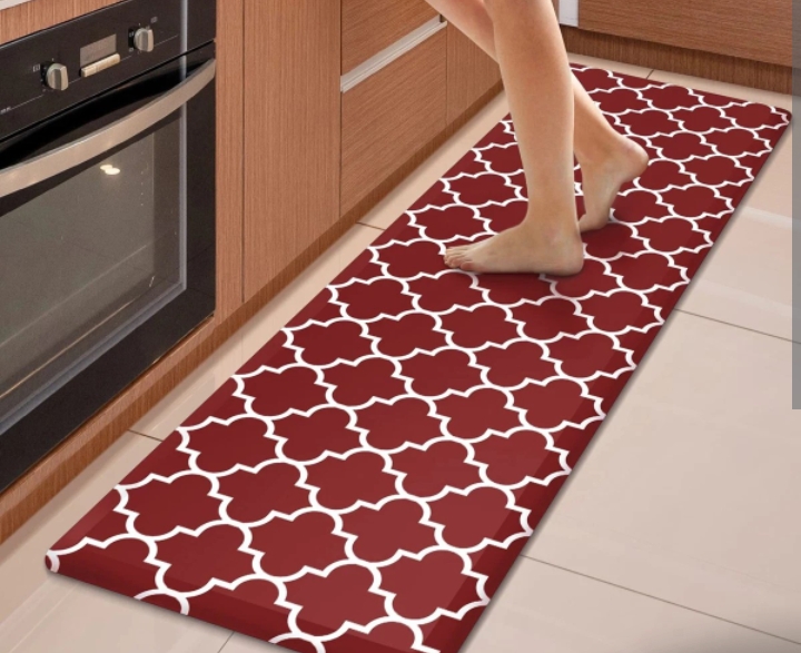 NON-SLIP KITCHEN FLOOR MAT – WATERPROOF ANTI-FATIGUE CARPET RUNNER WITH STYLISH DECORATIVE PATTERN