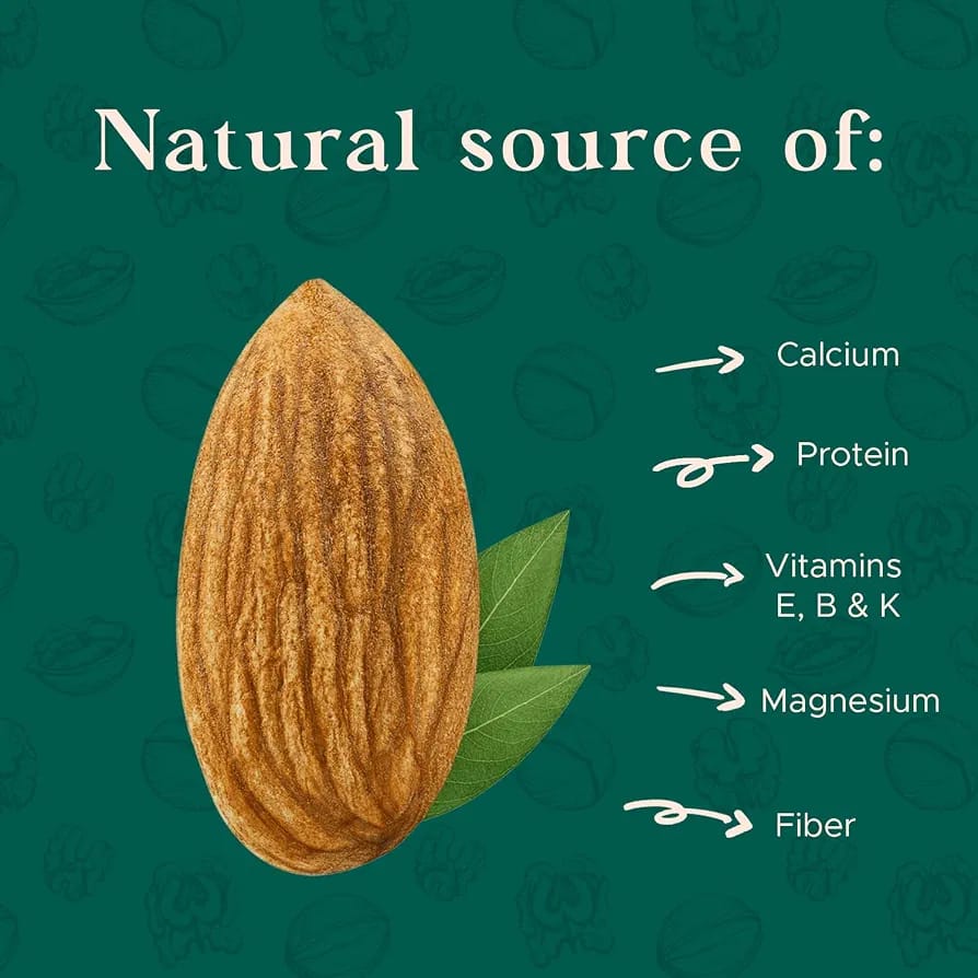 Roasted Almonds nuts (pure organic nuts )Almonds provide heart-healthy fats, essential fiber, and Vitamin E to support brain function, steady blood sugar, and strong bone health.