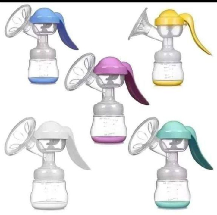Manual Breast Pump - BPA-Free Silicone, Ergonomic Handle, Portable, Lightweight, Easy Milk Expression