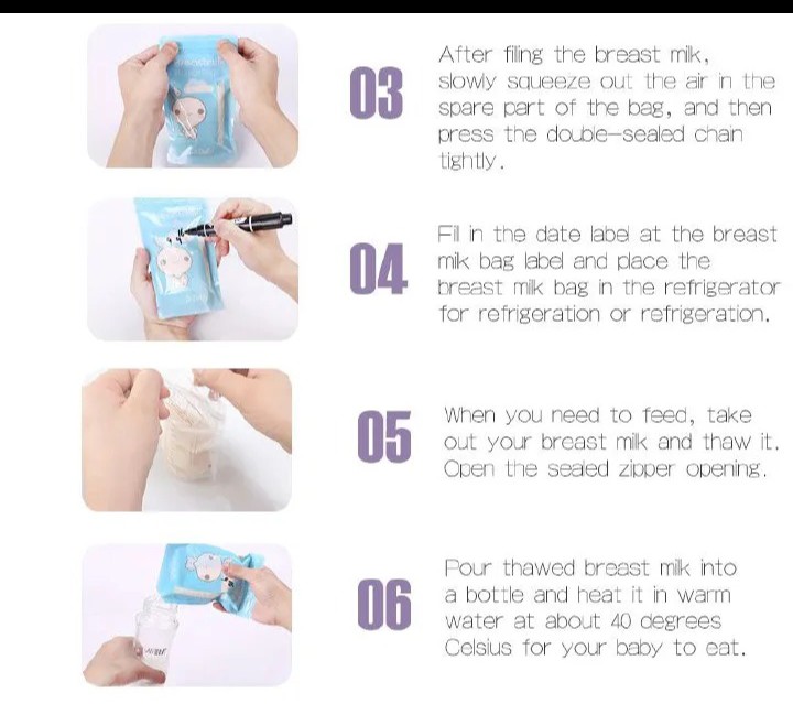 Dr. Dudu Breast Milk Storage Bags - Leak-Proof, BPA-Free, Pre-Sterilized, 150-250ml Capacity