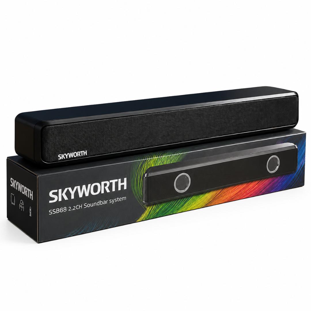 🔥 Skyworth SSB68 Bluetooth Soundbar Speaker – 2.2CH Home Theater TV Sound System with Deep Bass 🔥