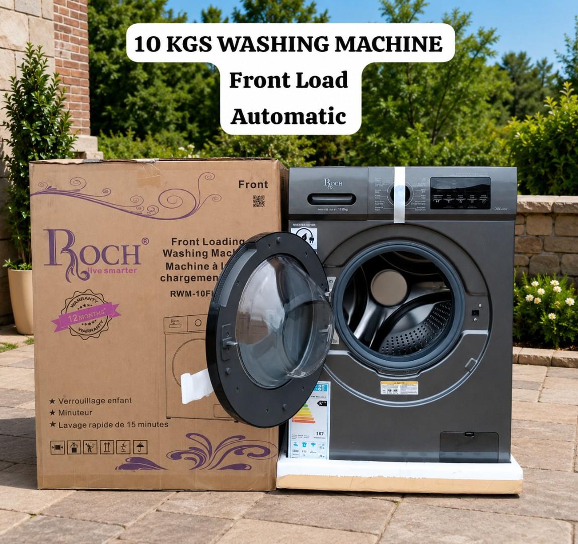 Roch 10KG Fully Automatic Front Load Washing Machine – Smart Wash, Energy Efficient