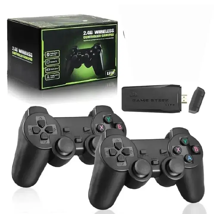 Wireless Retro Game Console,Retro Stick Game,Wireless Retro Play Game Dongle,4K HD Plug and Play Retro Arcade TV Gaming Console with Built-in 9 Emulators,Built in Games