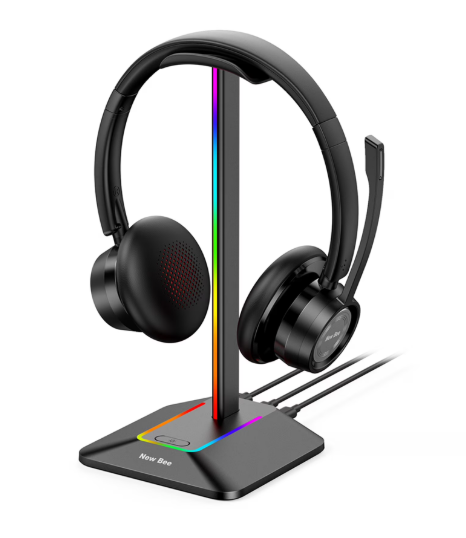 Z8 RGB Headphones Holder with 2 USB Port Desk Gaming Headset Cool Display Holder