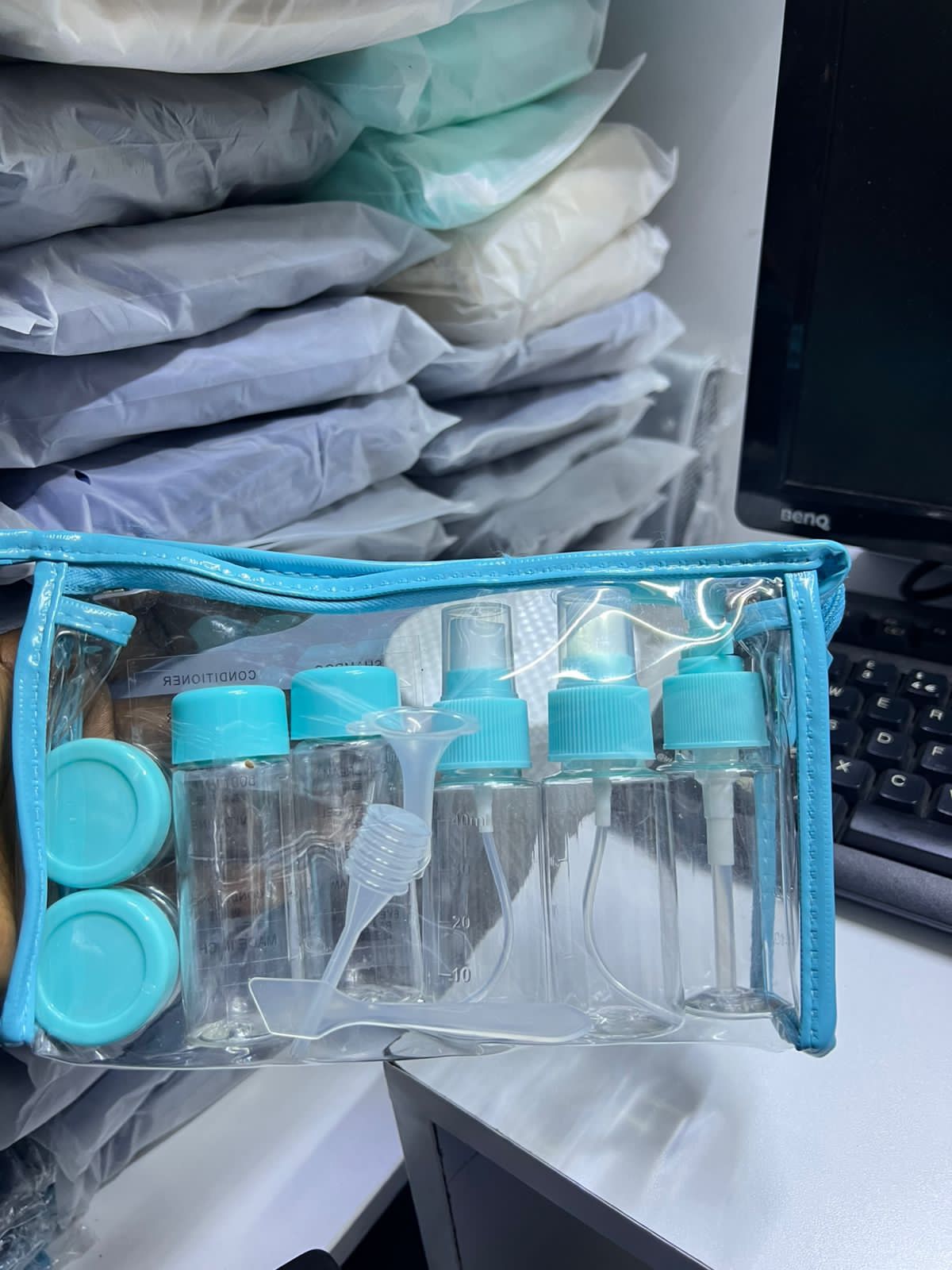 10PCS Refillable Travel Bottles Kit – Leak-Proof Portable Toiletry Containers Set, Flight Size PET Bottles for Shampoo, Lotion, Soap, Cream & Cosmetics
