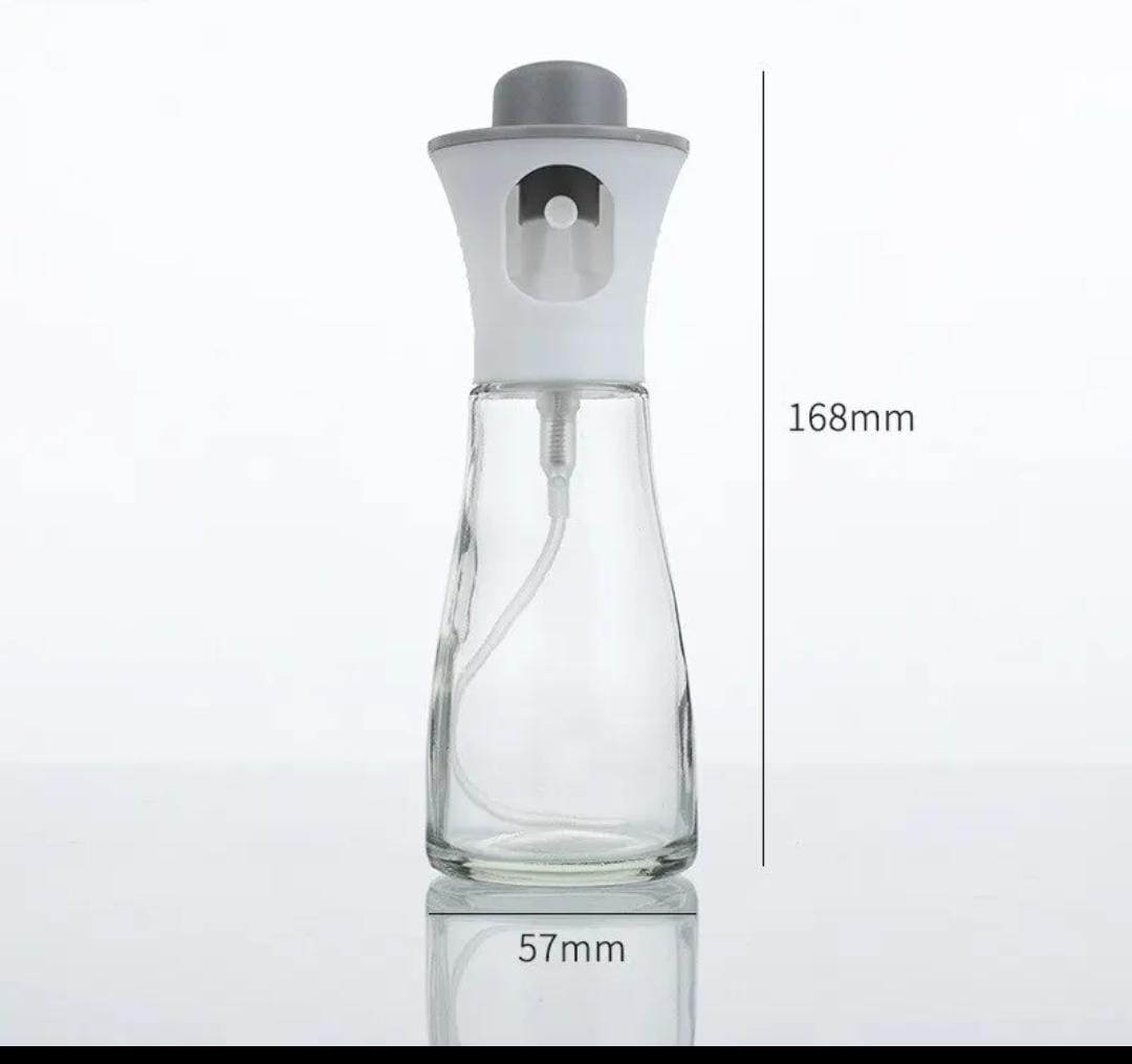 Round Glass Oil Sprayer Bottle Leakproof Food Grade Oil Spray Dispenser for Cooking Baking BBQ Salad Kitchen Spray Bottle