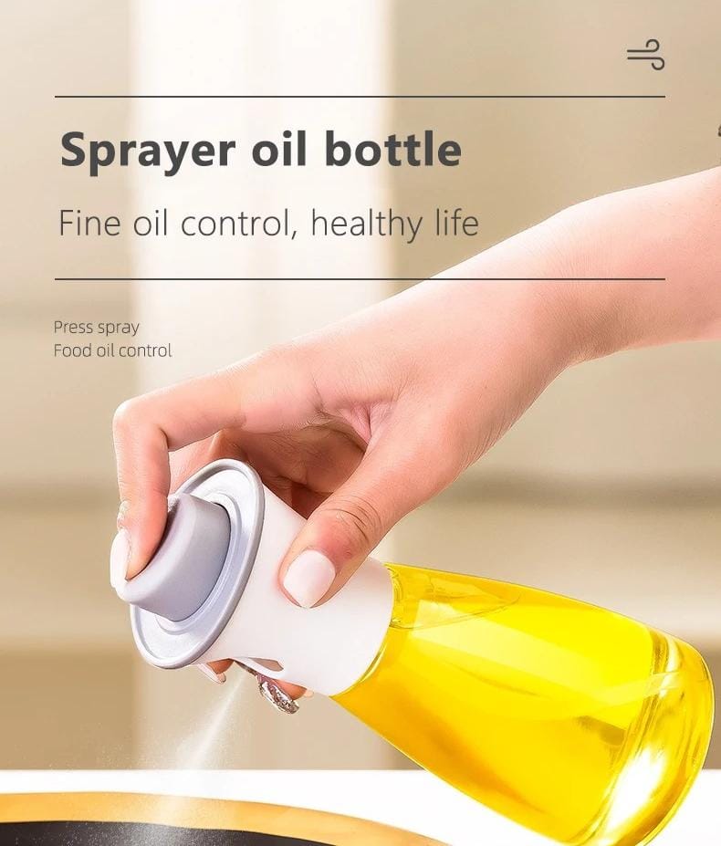 Round Glass Oil Sprayer Bottle Leakproof Food Grade Oil Spray Dispenser for Cooking Baking BBQ Salad Kitchen Spray Bottle
