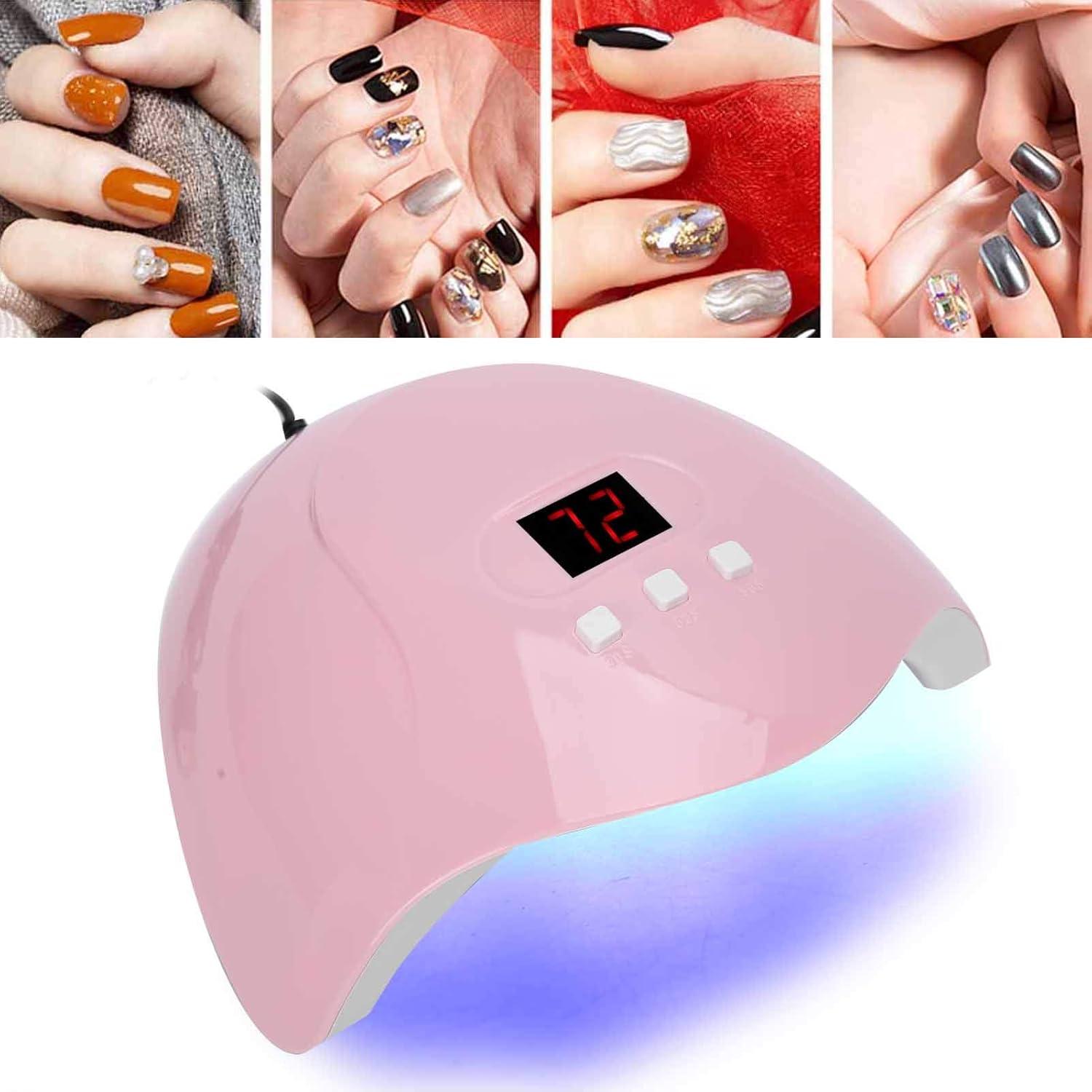 UV Nail Lamp, LED Nail Lamp Nail Dryer for Gel Polish 54W LED UV Nail Art Curing Light Manicure Light Nail Gel Polish Dryer Curing Lamp for Gel Polish Nail Dryer Nail Art Tools