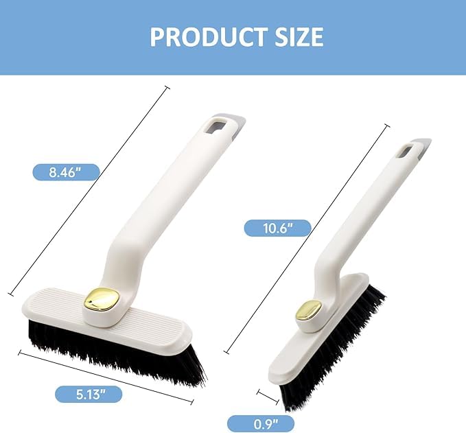 Multi-Function Bathroom Plastic Cleaning Brush, Tiles Cleaning Brush, Hard Bristle Rotating Crevice Gap Cleaning Brushes for Bathroom, Floor Cleaner Brush
